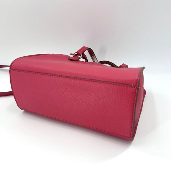 NWT ANNE KLEIN PINK BLAKE POP SATCHEL PURSE WRISTLET SET W/ SCARF - Picture 4 of 6